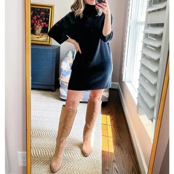 Tuckernuck Pomander Place Vivianne Black Sweater Mini Dress L - Picture 8 of 16